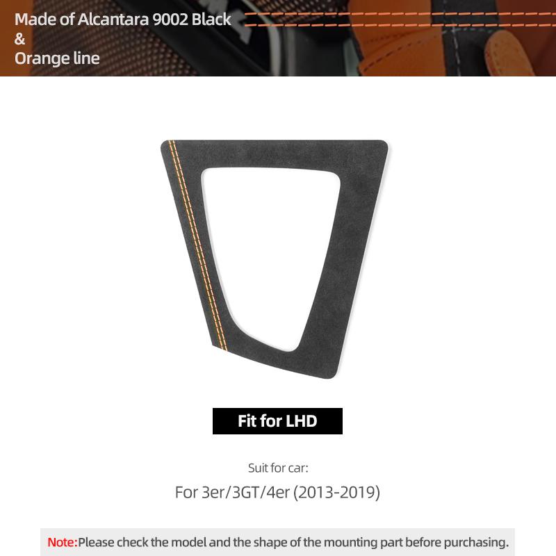 For BMW 3 4 Series F32 F30 F34 F33 F36 Made of Alcantara Gear Shifter Panel Trim Performance Stickers Car Interior Accessories