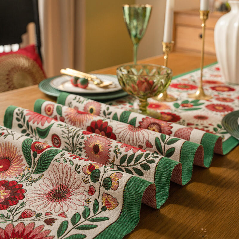 Vintage Floral Tischläufer - Bedruckte Bohème-Tischdecke für Esszimmerschränke & Kaffeetische