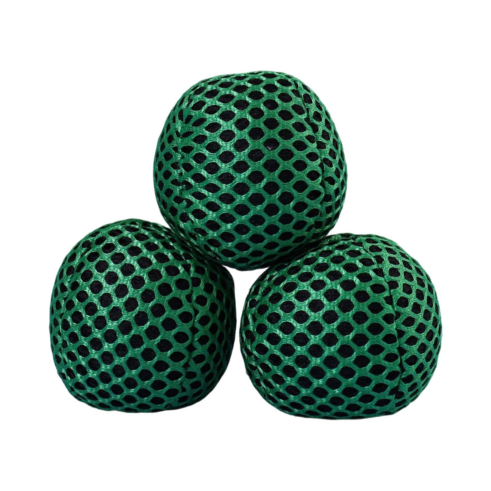 

Set of 3 Juggling Balls 6cm Diameter Mesh Covered Bag Design Suitable for Beginners and Use One Size