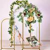 6FT, 5FT, 4FT Set of 3 Golden Metal Arch Backdrop Stand, Flower Stand Arch Frame for Wedding Ceremony Baby Birthday Party Decor
