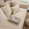 Quilted Embroidered Cotton Fabric Sofa Cushion Washed Cotton Sofa Cover Seat Cushion All-season Dustproof Cover