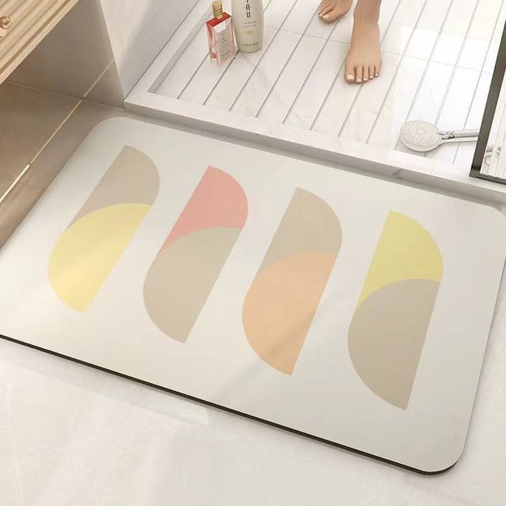Simple ins bathroom door non-slip floor mat, diatom mud foot mat, bathroom water absorption quick-drying anti-drop foot mat