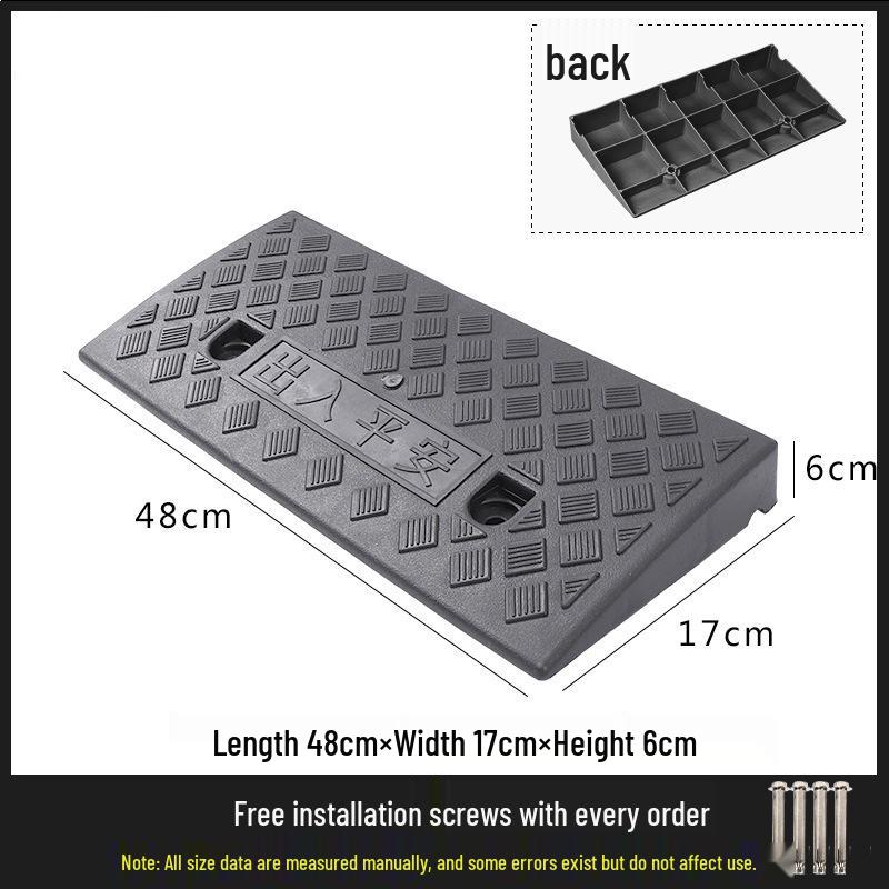 Car Ramp Sill Pad - Plastic Vehicle Curb Slope & Speed Bump