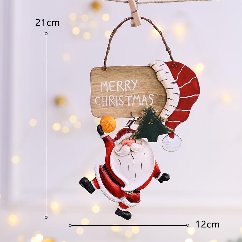 Festive Christmas Scene Decor Resin Hanging Tags Holiday Gift Accessories Tree