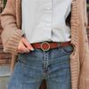 Stylish Womens No-hole Decorative Jeans Belt In Black Versatile Fashion Accessory