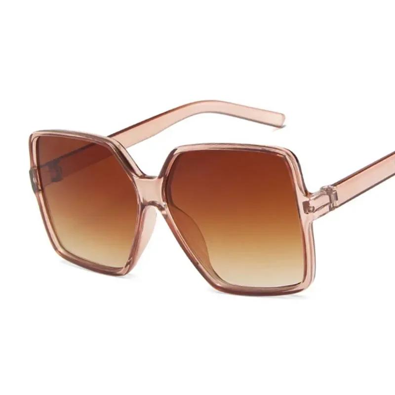 Designer Oversized Sunglasses Woman Square Driver Sun Eyewear Female Stylish Big Frame Gradient Retro Oculos De Sol