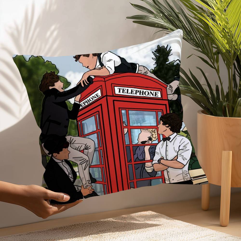 O-one Band DirectionS Music Pillow Case Plush Fabric Soft  Pillowcase Double Sided Print Cushion Cover Household Gifts