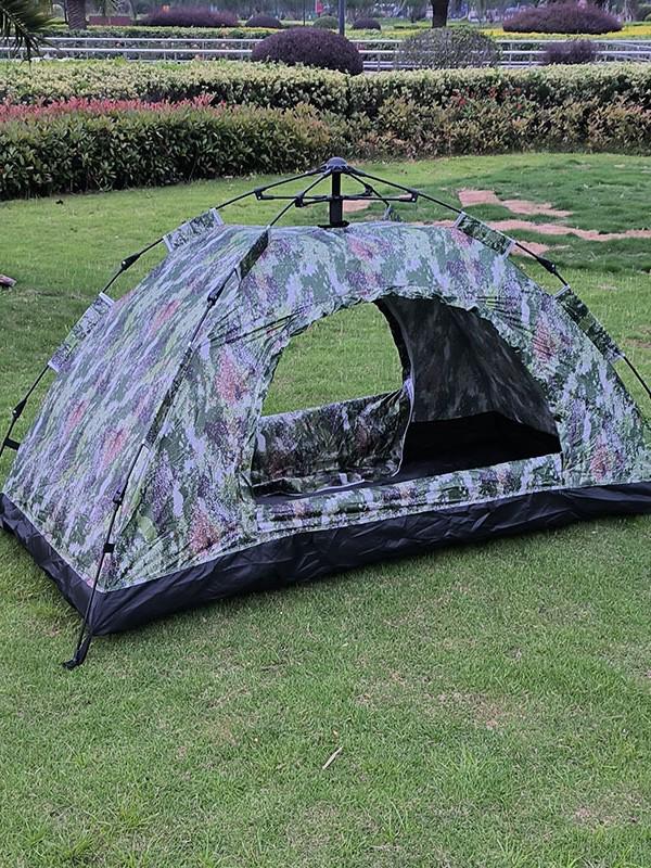 Camouflage Automatic Camping Tent for Single or Double, Mosquito Protection, Portable, Green.