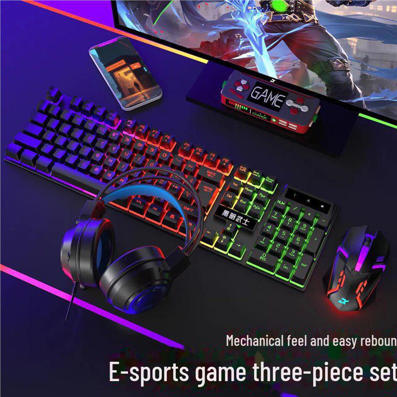 

Дротова USB-клавіатура та миша для кіберспорту з механічним відчуттям, універсальна для настільних комп ютерів та ноутбуків