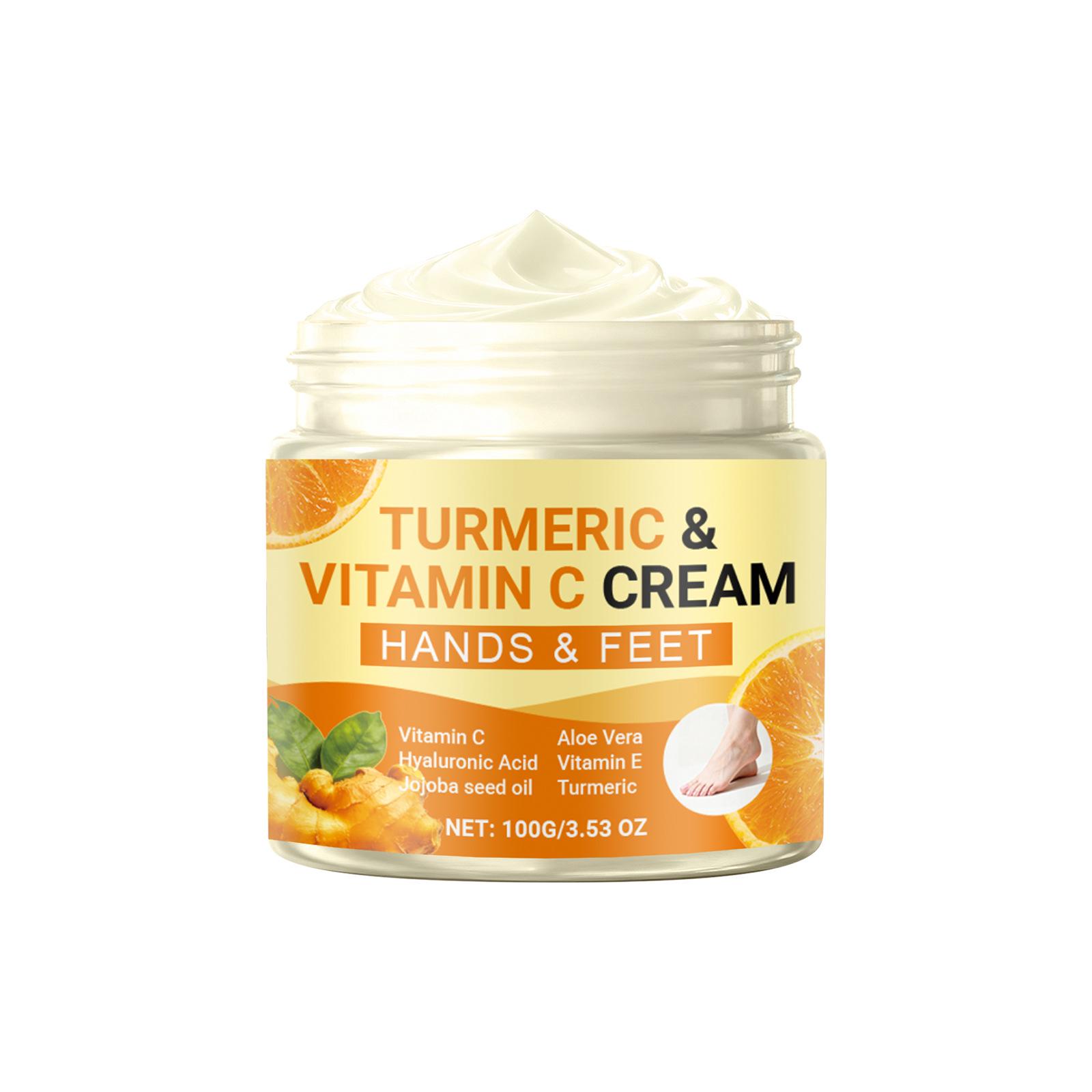 Turmeric & Vitamin C Moisturizing Foot Cream for Dry Skin - Hydrating Care for Autumn & Winter