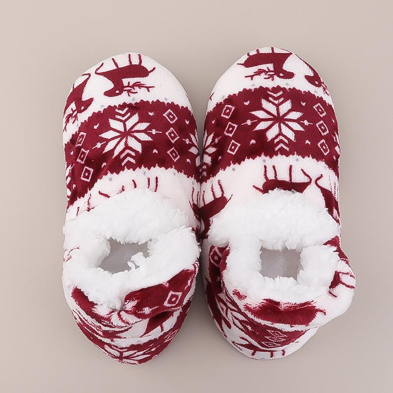 Świąteczne skarpety podłogowe z reniferami dla dorosłych