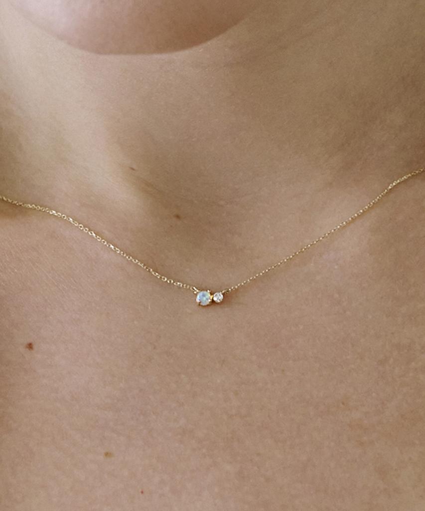 Akarki 10K Dawn Opal Necklace