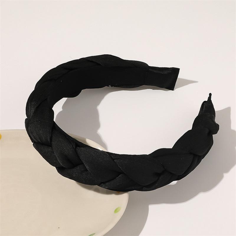 Süßes Damen Kopfschmuck Seidiger Voile Stoff Geflochtene Stirnbänder für Dame Mädchen Tägliches Einkaufen Party Kopfbedeckungen Ins Weibliche HaarBänder