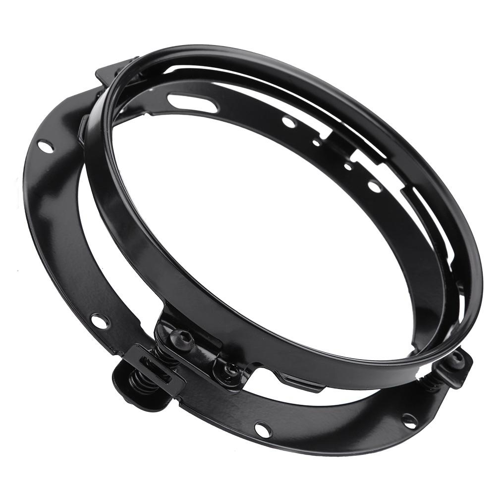 7inch Electroplated Black Headlight Extension Trim Ring Bracket Motorcycle