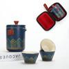 Portable Tea Set 1 Teapot 3 Cups 1 Teabag Fast Guest Cup Set, Ceramic Tea Set, Home Office, Simple Outdoor Teapot, Tea Cup