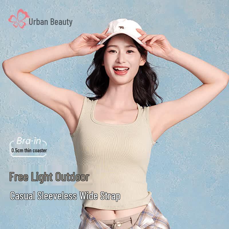 Women s Wide Strap Padded Tank Top M нефрит зеленый