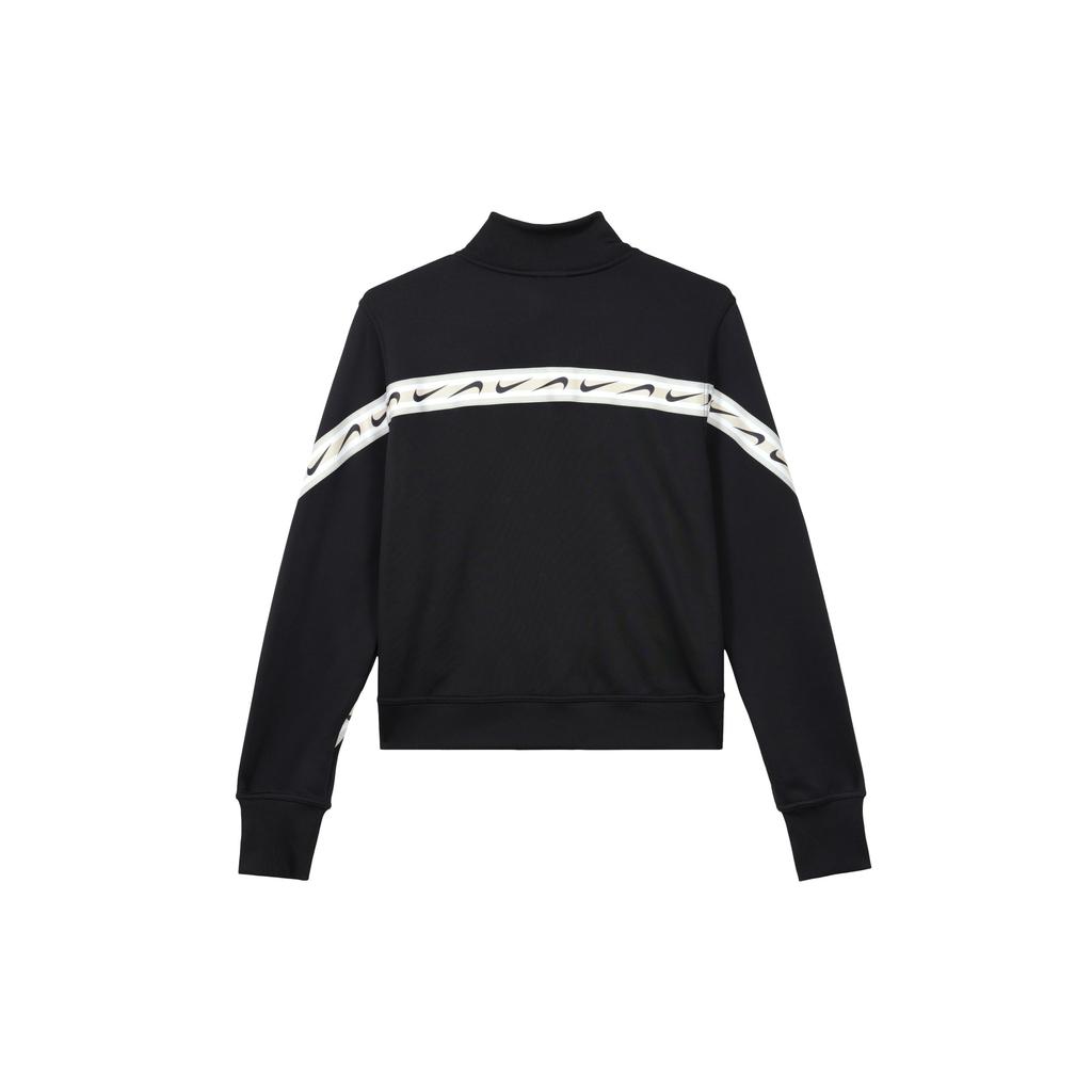 Nike Therma-Fit One Printed Stand Collar Half-Zip Casual Long Sleeve Sweatshirt Women Sweatshirt Black FB5170-010