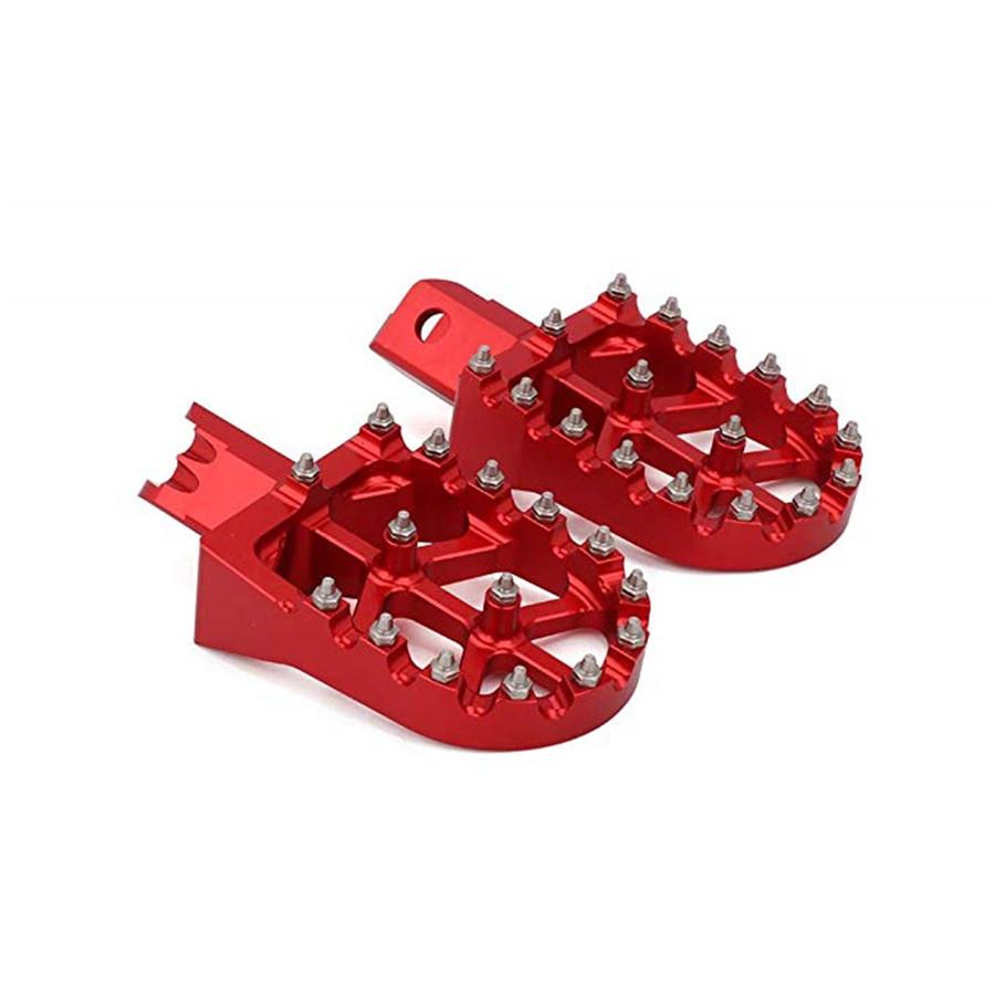 Red Wide Foot Pegs  For CRF XR 50 70 110 Pit Bike PW50 PW80 KLX110 TTR50  XR50