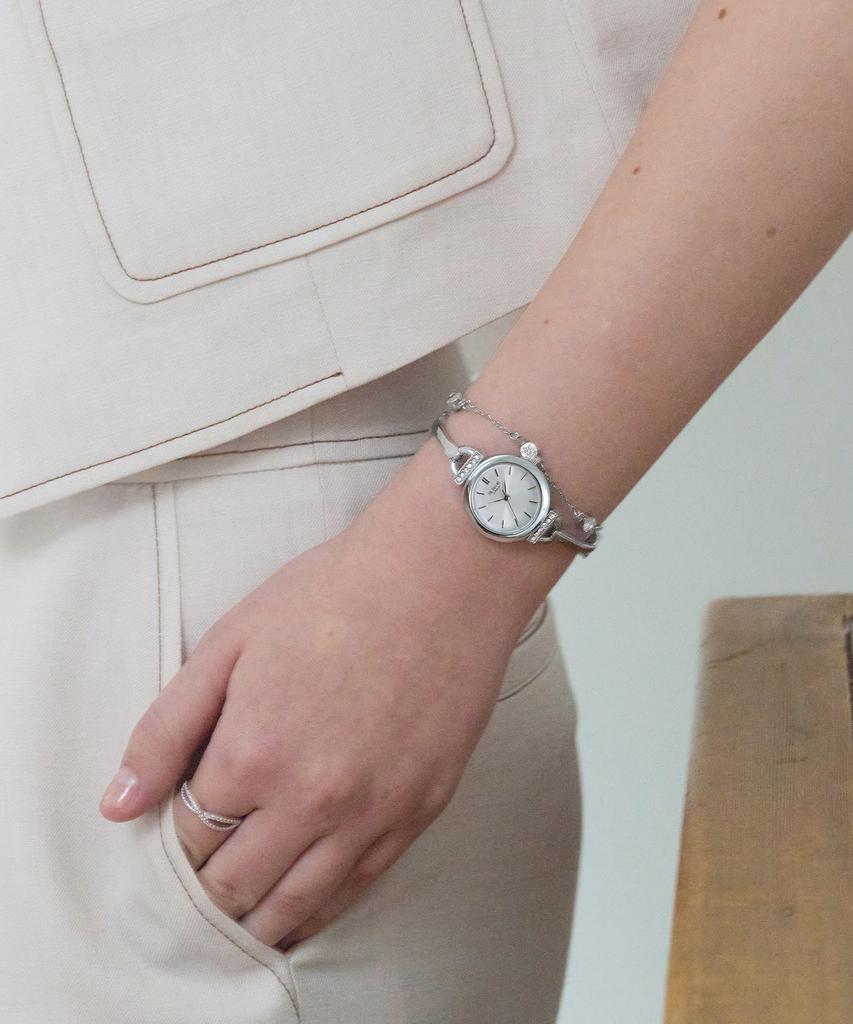 Seinteuseukoteuleondeon Orwell Layered Bangle Watch - Silver / St5071Sss