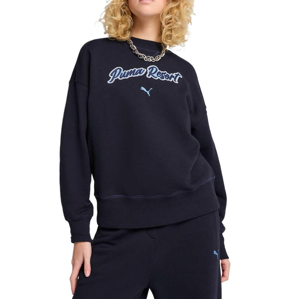 Puma Windproof Warm Casual Comfortable Hoodie Women Hoodies Dark-Blue 632926-16