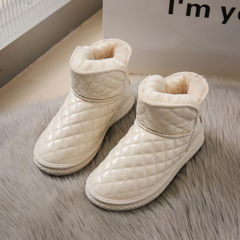 Snow Boots Women's 2025 New Winter Velvet Thickened Cotton Shoes Non-slip Waterproof Short Boots Warm Foreign Cotton Boots