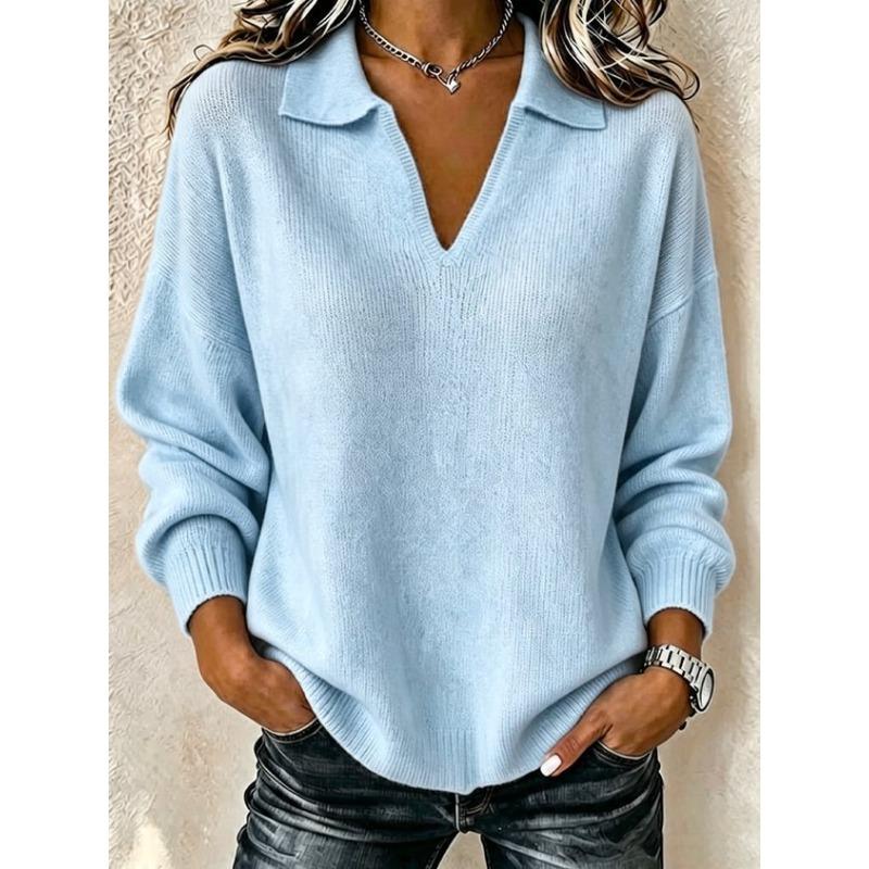 MGHR Women's Fashion Casual Autumn Winter V-Neck Long Sleeve Blouses & Shirts