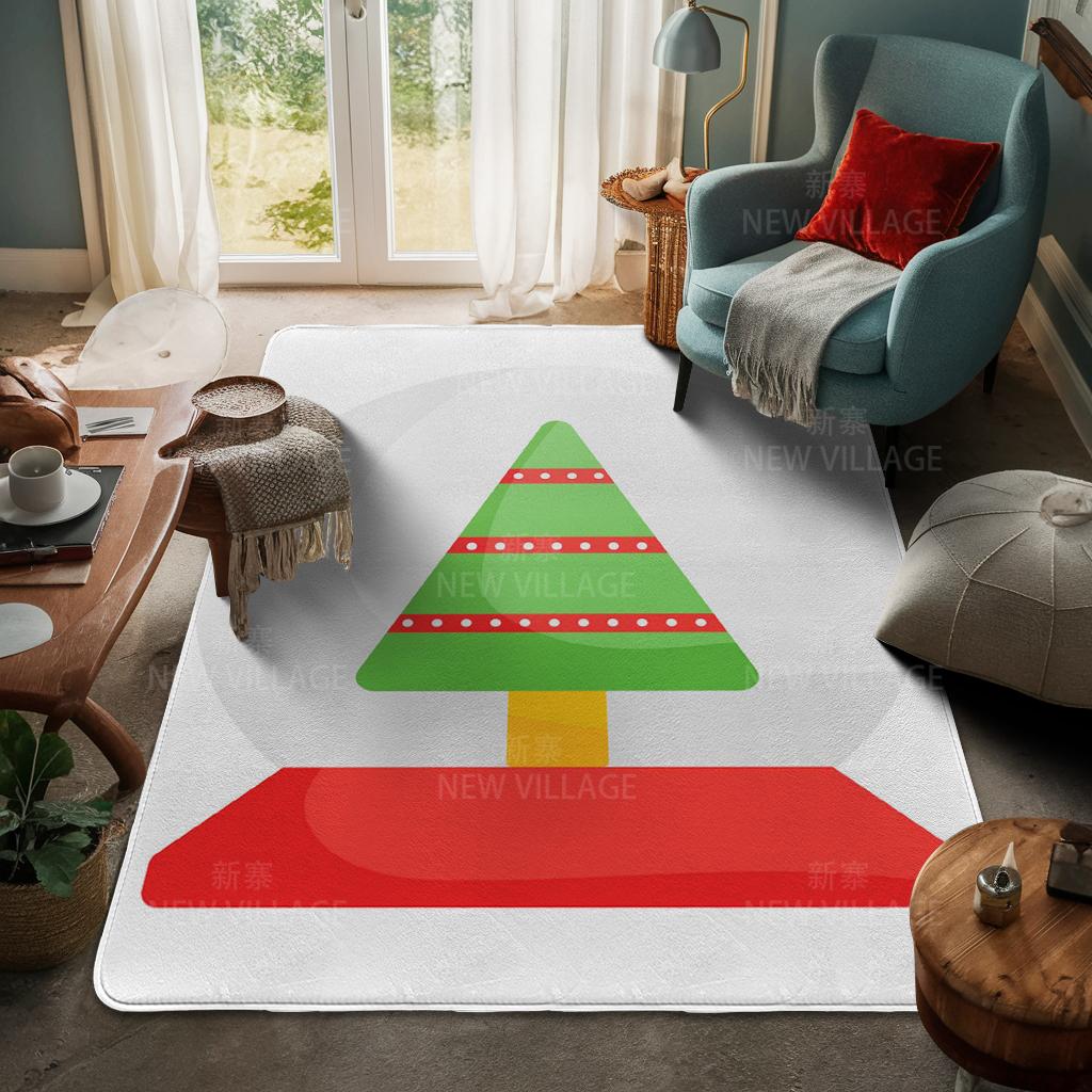 House Entrance Carpet Home Door Mat Living Room Bath Foot Bathroom Non-slip Water Absorption Rugs Bath Merry Christmas Winter