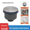Stainless Steel Kitchen Sink with Drainer and Basket Strainer Accessories