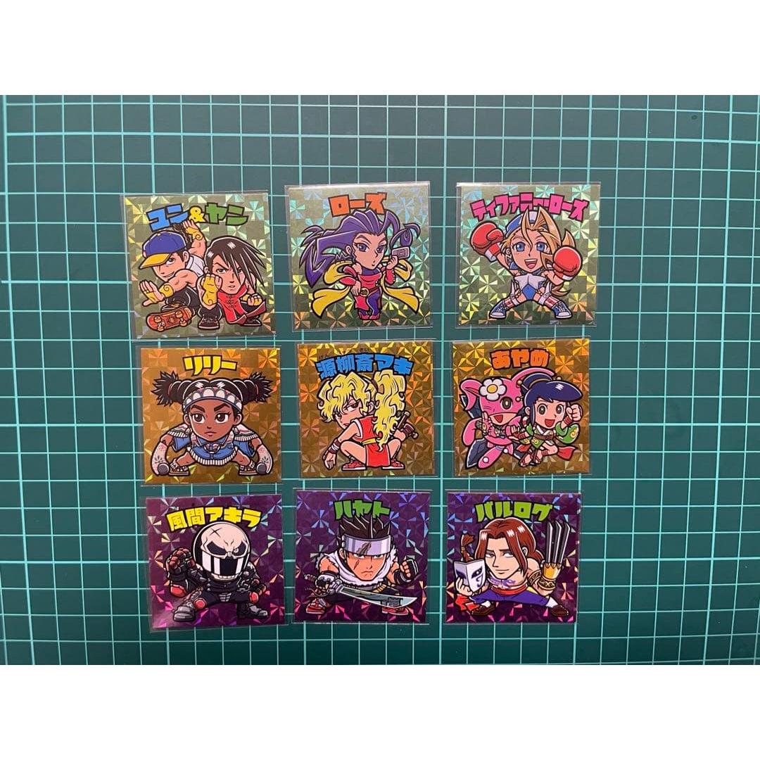 Used Capcom Street Fighter sticker set of 9