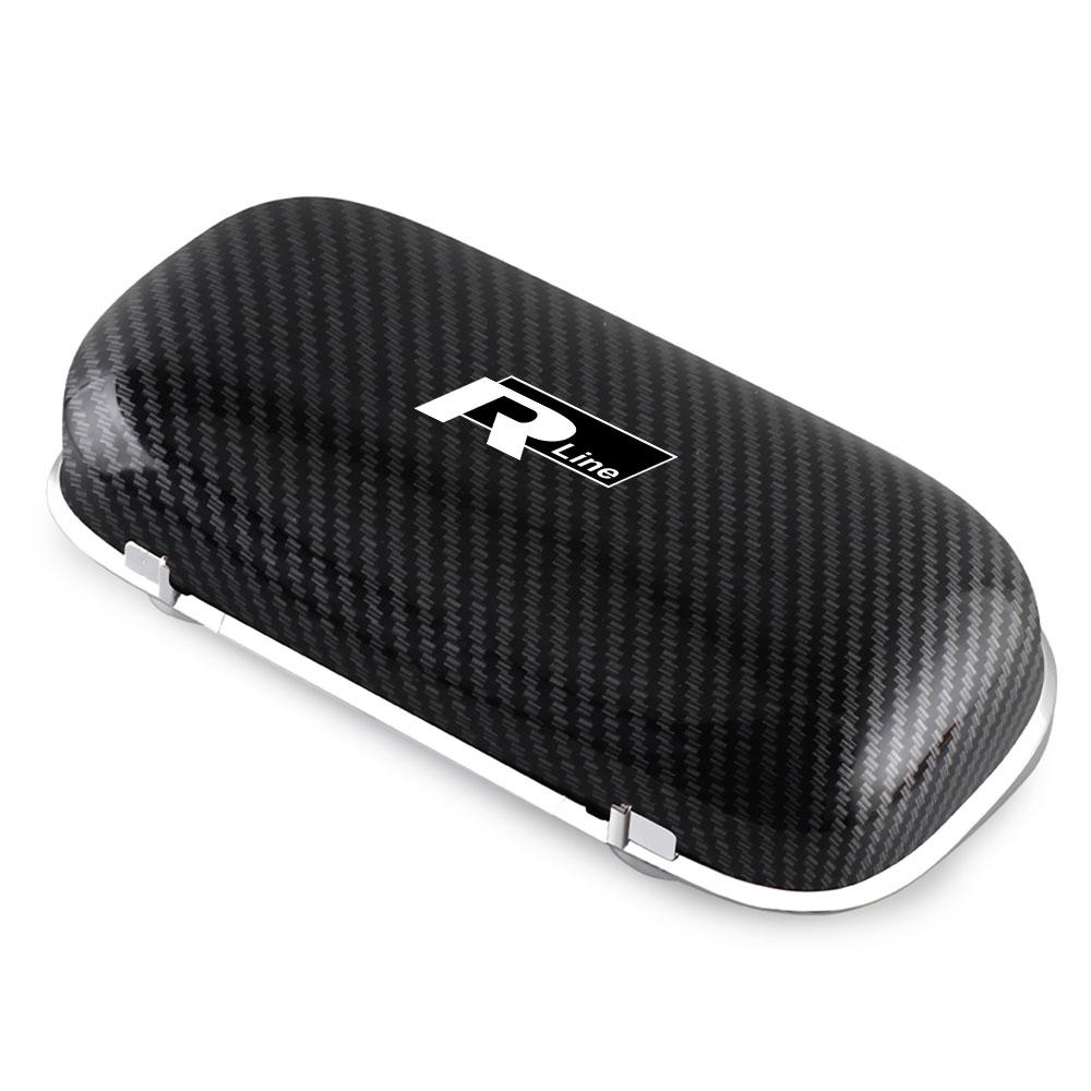 T301pcs Car Visor Sunglasses Glasses Holder Clip Box Accessories Valve Cap For Volkswagen MK6 Golf Rline GTI Touareg GTD CADDY Bora