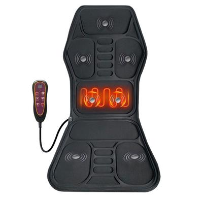 Masajeador de espalda eléctrico Masajeador de cuerpo completo por infrarrojos Cojín de silla Vibrador calefactor Cojín para silla Colchón lumbar para cuello y oficina en casa para coche