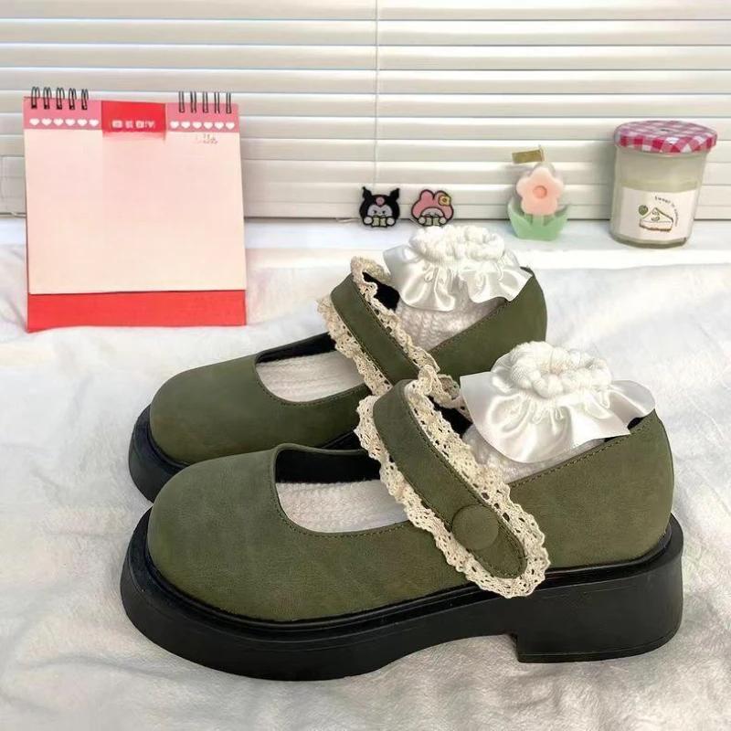 Gotické Kawaii Dámské Boty na Podpatku Kulatá Špička Dámské Lodičky Mary Jane Vysoké Podpatky Roztomilá Platforma Japonský Styl Lolita Obuv