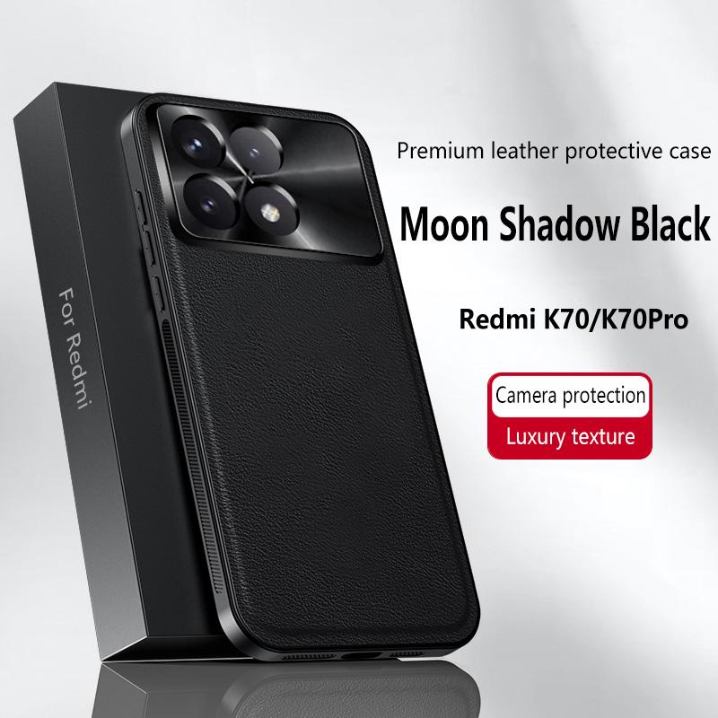 For Redmi K70 and K70 Pro Case Magnetic Elegant Leather Wear-Resistant Lens Fully Covered Non-Slip Grip Edge Cover Shell