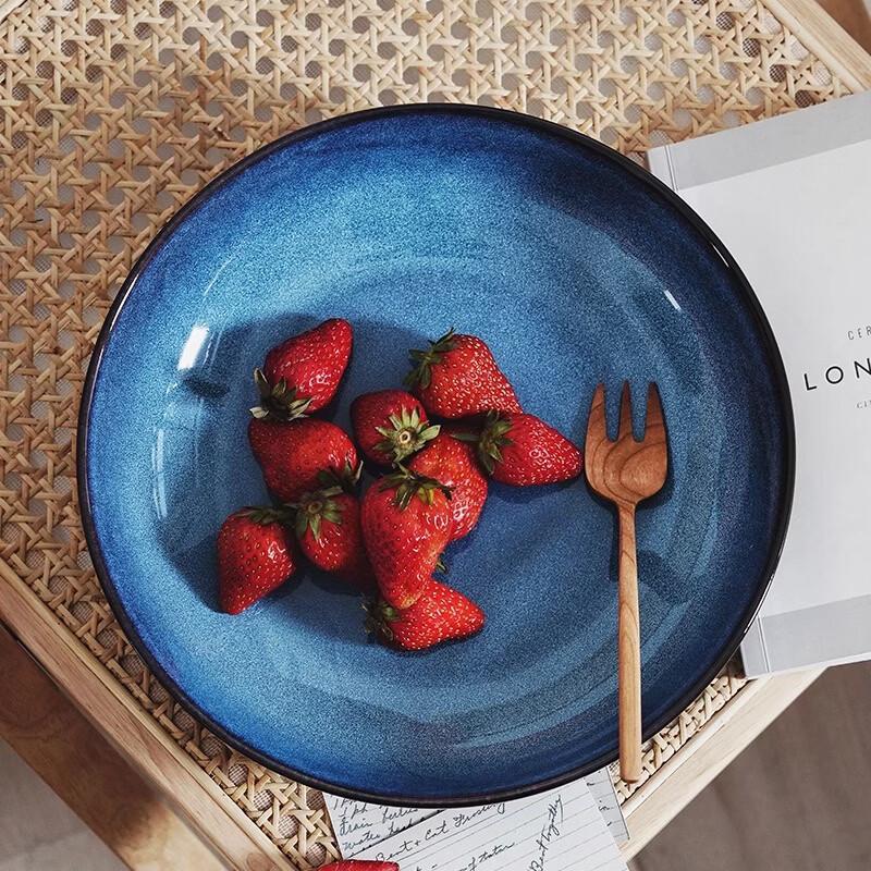 Japanese Style Kiln Glaze Ceramic Salad Bowl