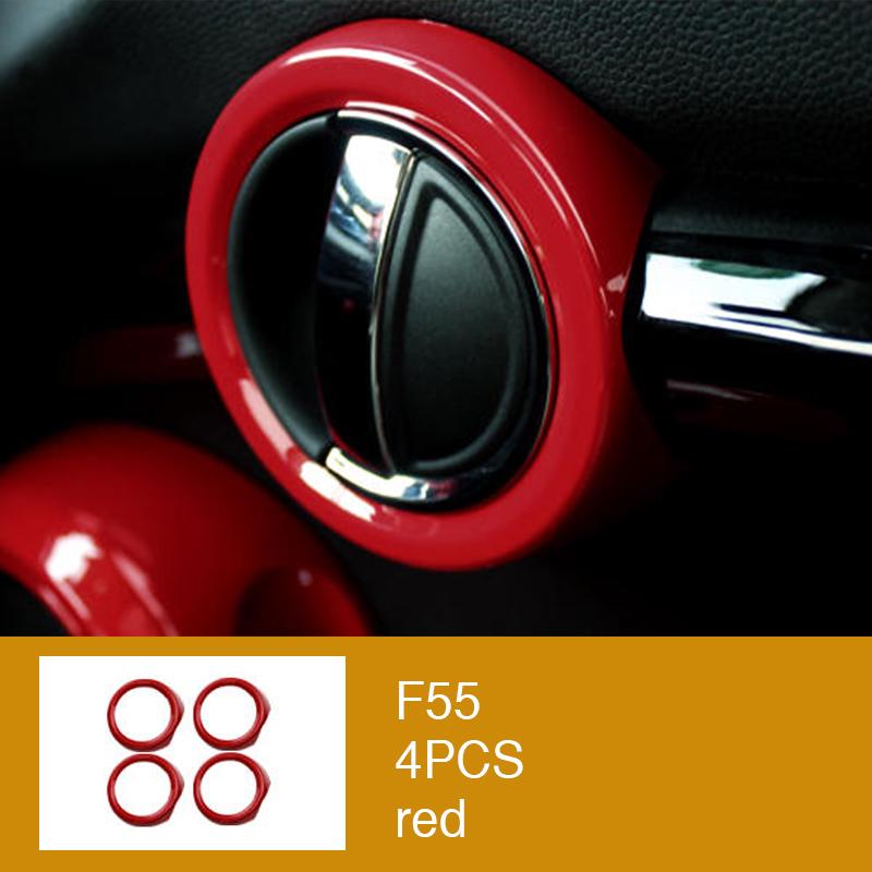 Auto Innenraum ABS Kunststoff Dekorationsabdeckung Roter Modifizierter Aufkleber für BMW MINI Cooper S F54 F55 F56 F57 F60 CLUBMAN Autozubehör