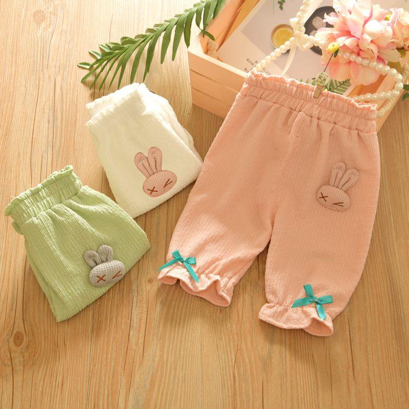 Children's Leggings Summer Cropped Pants, Baby Summer Clothes Outer Pants Thin Design