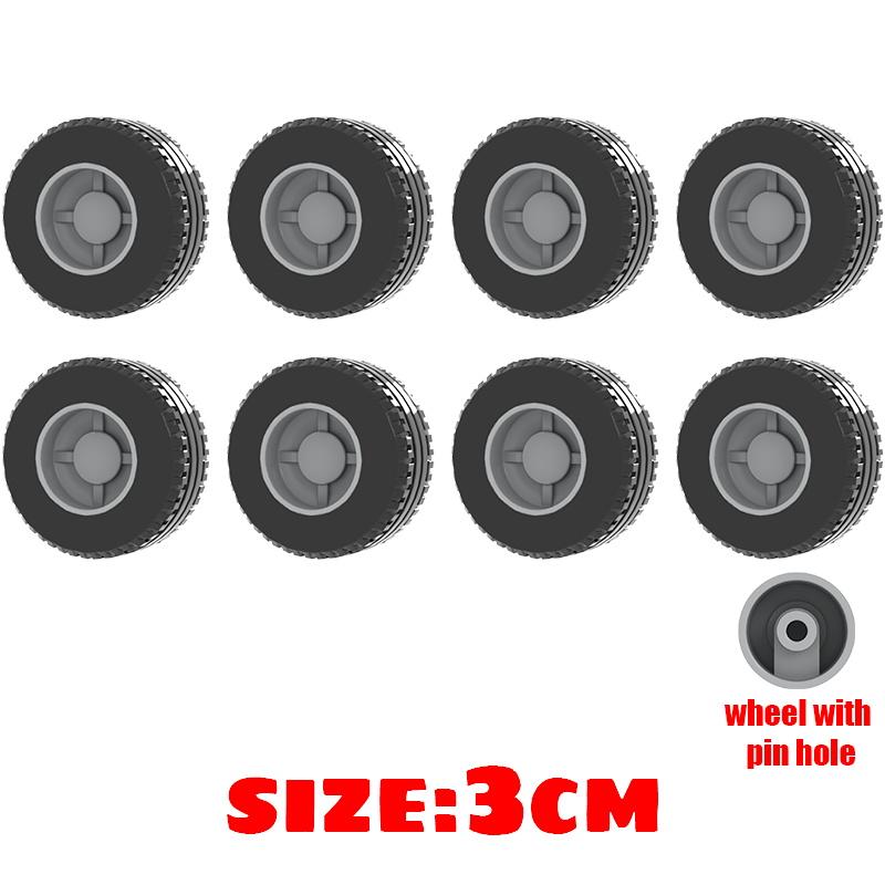 Wheel Car Tire City Off-Road Vehicle Building Block MOC Toy Kid Collection Souvenir Gift Pretend Play Decoration Boy City