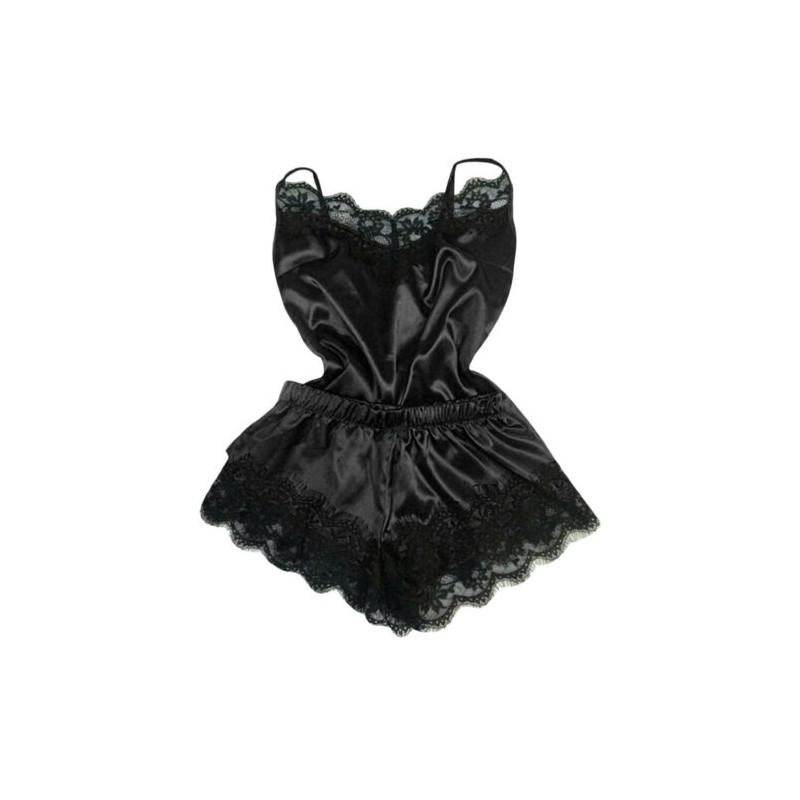 Luxurious Women Lingerie Silk Lace Robe Dress Babydoll Nightdress Sleepwear Set