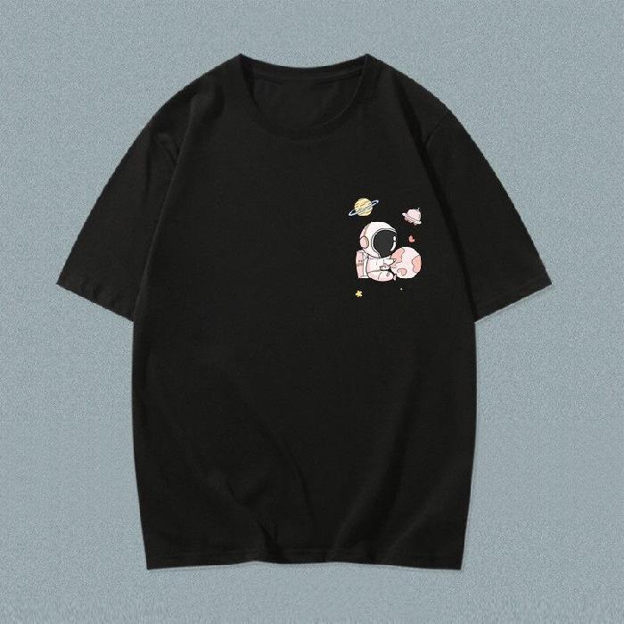 Couple clothing summer clothing new trend ins spring and summer loose Korean version short-sleeved T-shirt Hong Kong style student clothing