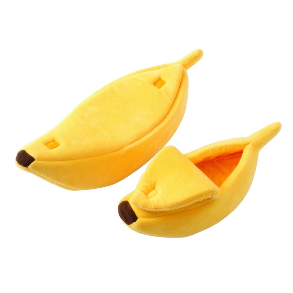 Cute -Shaped Cozy Pet Bed for Small Dogs & Cats - Soft Yellow Animal Crate