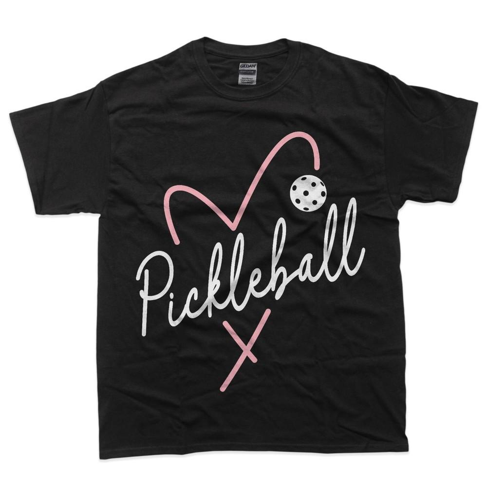 

Valentine s Day Pickleball Heart Funny Heart Shape Women T-Shirt XL