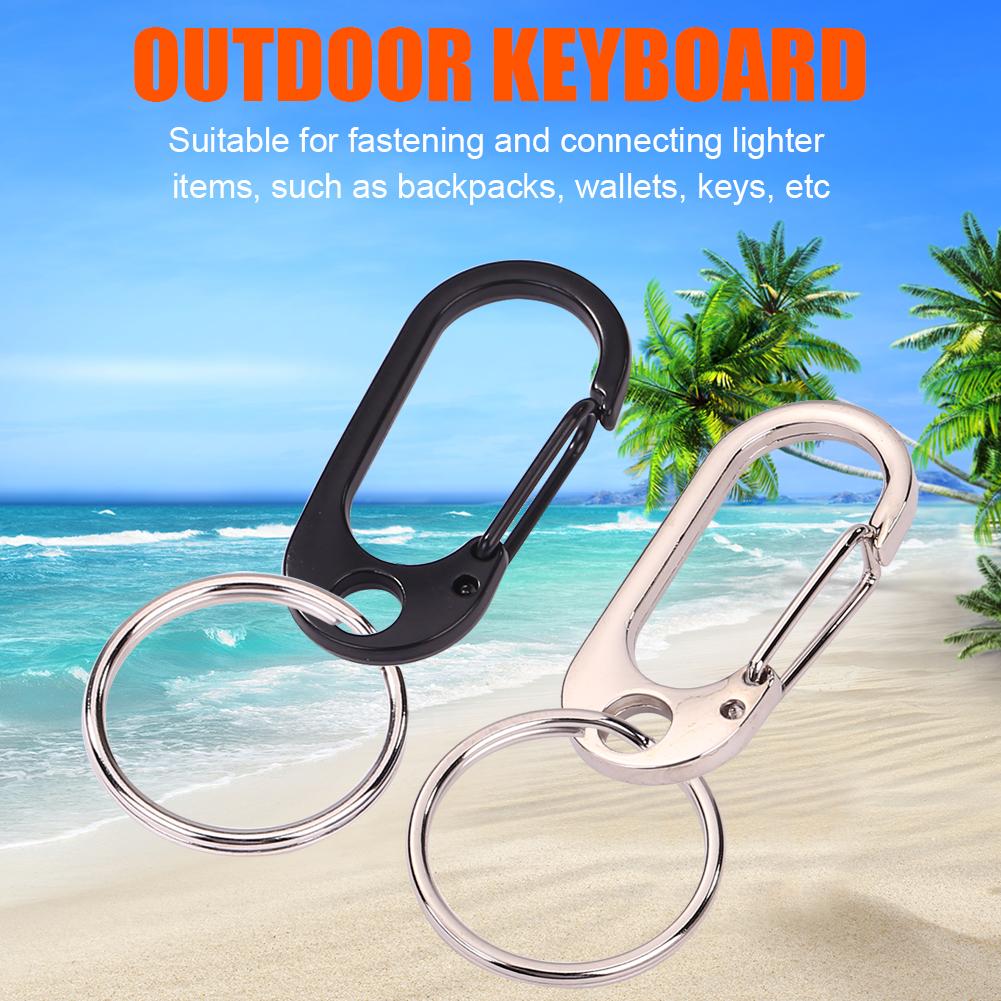Metal Buckle Keychain Climbing Hook Zinc Alloy Strong Carabiner Key Holder Ring Carabiner Clip Keychain EDC Outdoor Tool