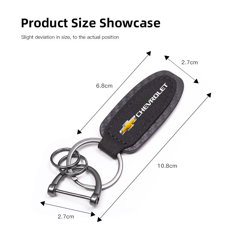 Mocka Bilstyling Nyckelring Kolfiber Nyckelring Tillbehör För Chevrolet Cruze Malibu Colorado Suburban Equinox Blazer Camaro