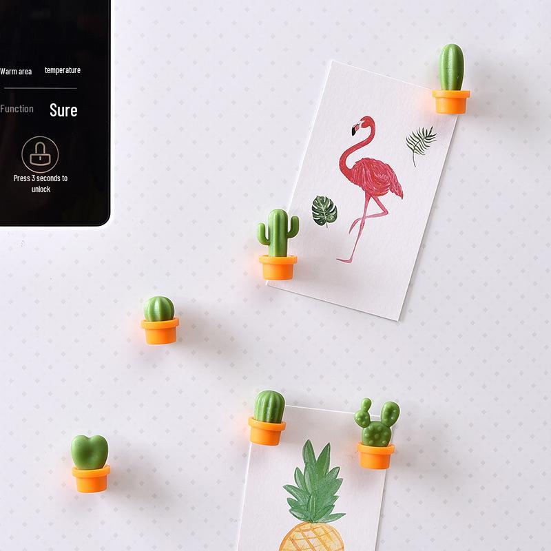 

Creative Cactus 3D Refrigerator Message Magnet белый