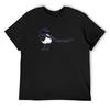 Black-billed Magpie - Charcoal Drawing T-Shirt Customs Luxury Designer Vintage Clothes Plus Size Men Clothing