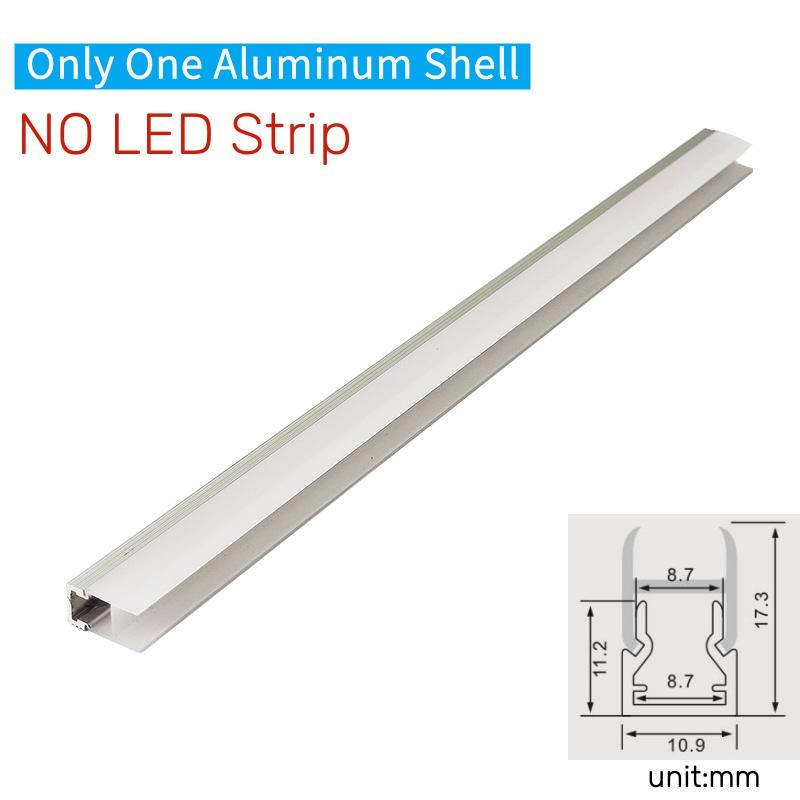 Glass Shelf LED Cabinet Layer Lamp Aluminum Profile Recessed Splint Panel Edge Backlight Wardrobe Book Invisible Bar Strip Light