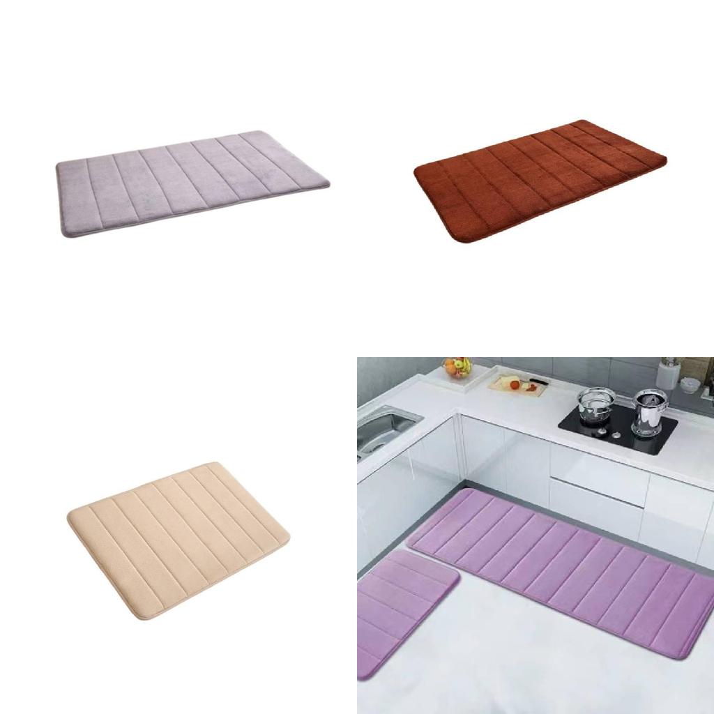 Foam Memory Soft Bath Mats Non Slip Absorbent Bathroom Rugs Extra Mat Kitchen