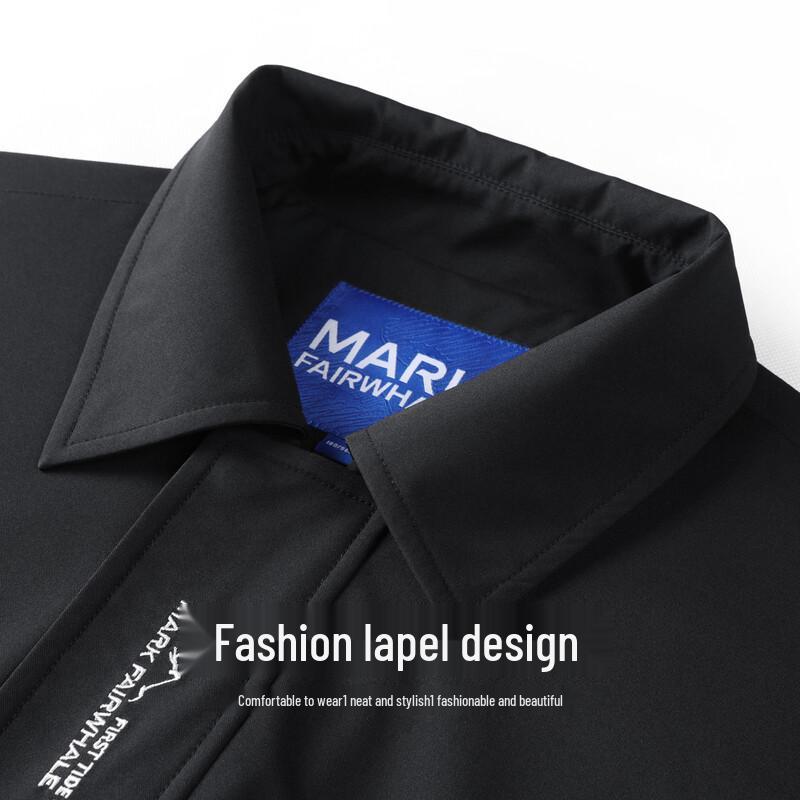 Mark Fairwhale Men's Embroidered Windproof Lapel Jacket