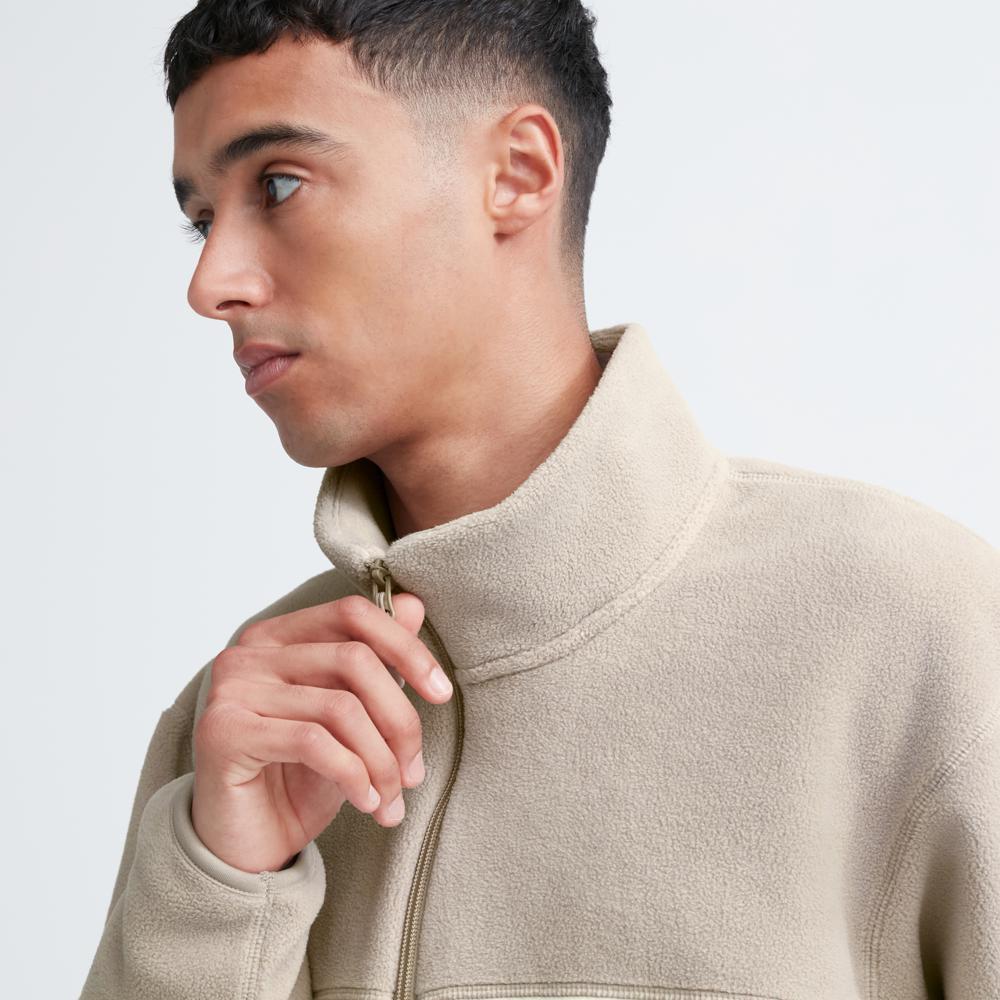 Uniqlo Fleecejacke mit durchgehendem Reißverschluss (lange Ärmel) Farbblock