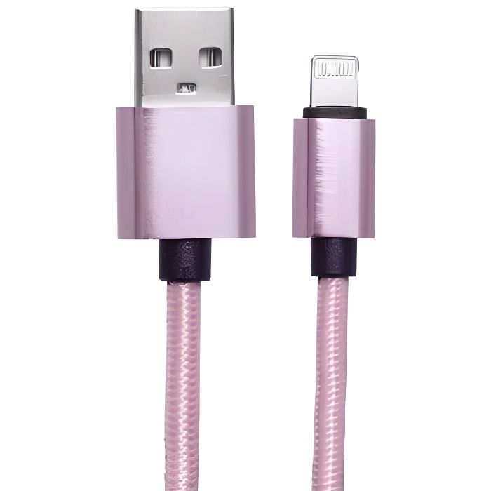 PLATYNE USB Cable for iPhone 5/6/7/8/X - 2A - Pink